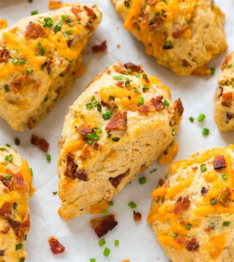 Savory Scones with Bacon Cheddar and Chive