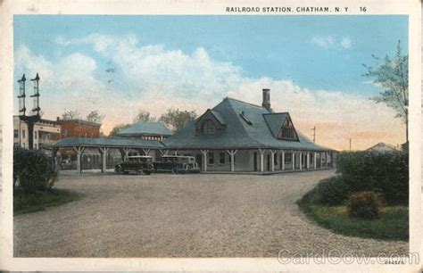 Railroad Station Chatham, NY Postcard