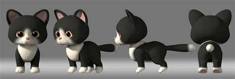 cat cartoon 3D rigged | CGTrader