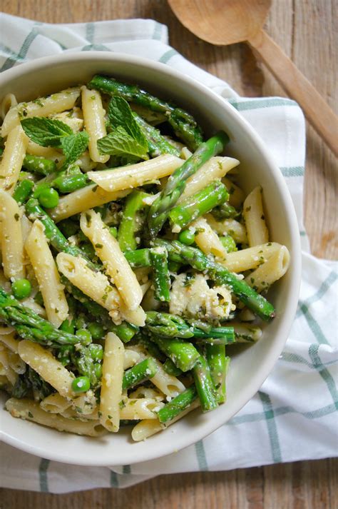 Spring Vegetable Pesto Pasta - Mom's Kitchen Handbook