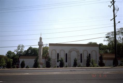 Dar Al-Hijrah Islamic Center | Western, street-facing facade, with ...