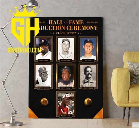 Hall Of Fame Induction Ceremony Class Of 2022 MLB Poster Canvas