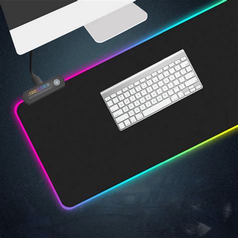 Besegad Large Big USB Gamer Mouse Pad Wired LED RGB Colorful Lighting ...