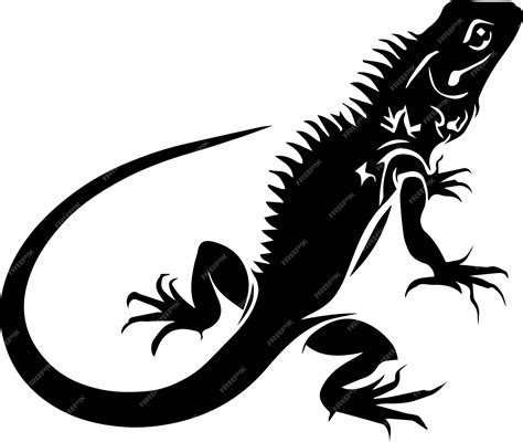 Premium Vector | Lizard vector silhouette illustration black color