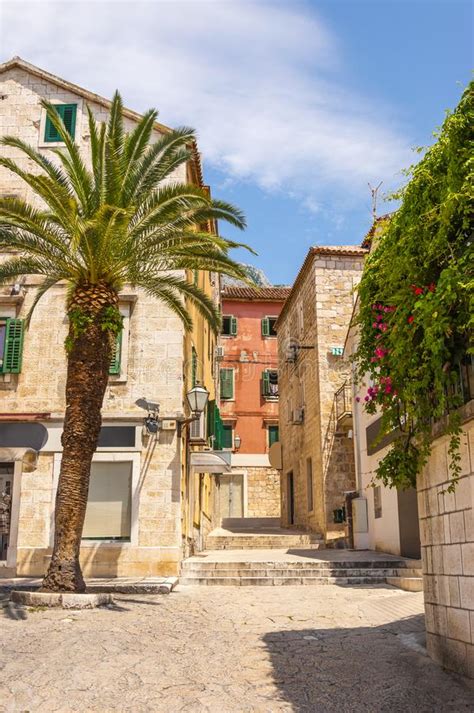 Old Town Street of Makarska, Dalmatia, Croatia Stock Image - Image of ...