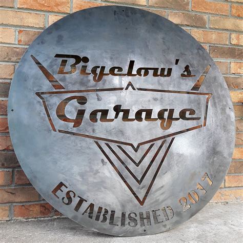 Vintage 50's Garage Sign - Custom Metal Sign, Personalized, Man Cave ...