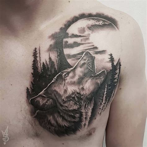 Wolf Howling Tattoo : Wolf Tattoo by AMCDesign on DeviantArt : Moon and ...