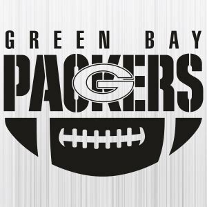 Green Bay Packers Ball Black Logo SVG | Packers NFL Logo PNG | Green ...