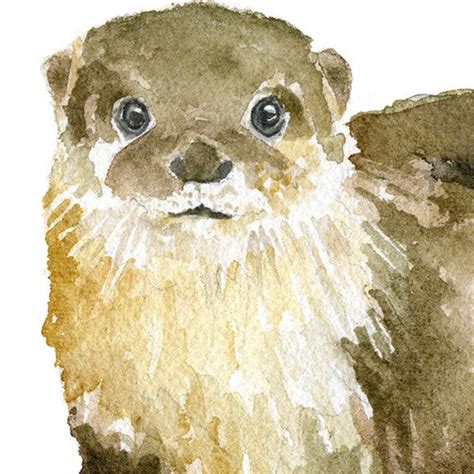 River Otter Watercolor Painting Giclee Reproduction Fine Art - Etsy