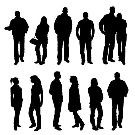 Silhouette people, People illustration, Silhouette vector