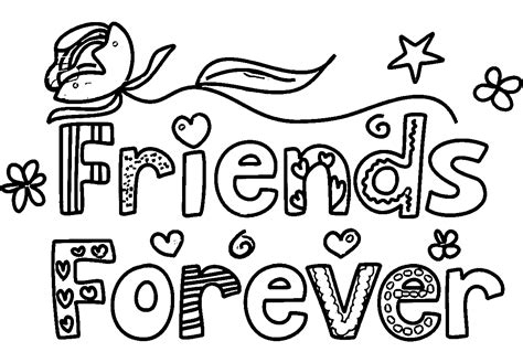 Friends Forever Coloring Page - Coloring Home