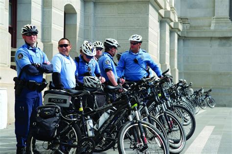 Police Bike Patrol Unit stands by at Protest - Police Chief Magazine