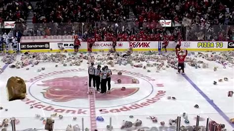 Calgary Hitmen hockey team's 'Teddy Bear Toss' for charity creates ...