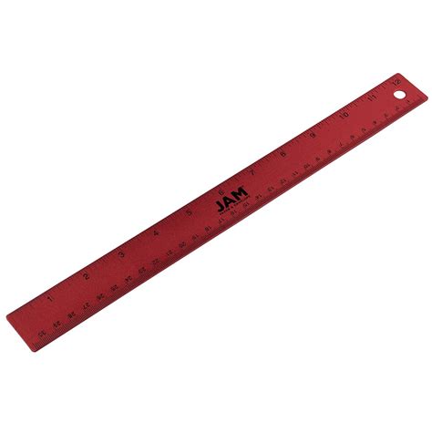 JAM Stainless Steel Ruler, 12 Inch, Metal Ruler with Non-Skid Cork ...