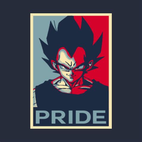 Vegeta "Pride" poster - Vegeta - T-Shirt | TeePublic