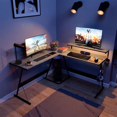 Abeyta Reversible L-Shape Gaming Desk | Game room design, Home office ...