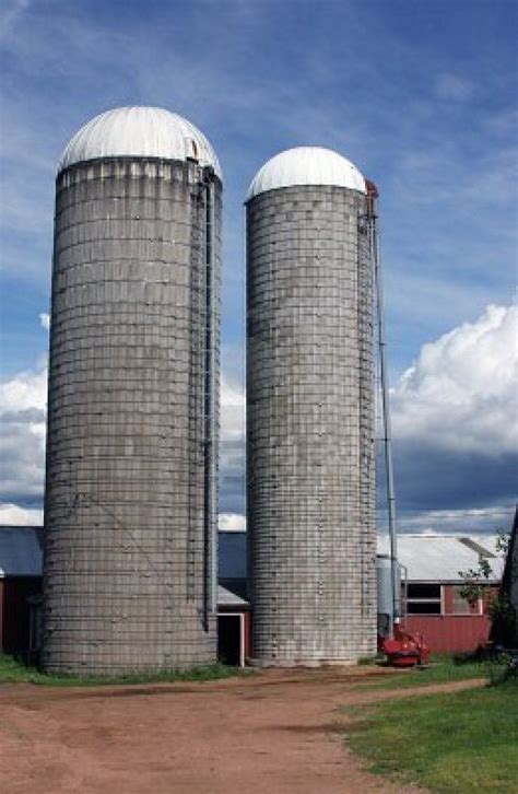 Twin Wisconsin Silos | Silos, Farm buildings, Country barns