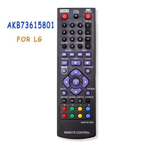 Replacement AKB73615801 Remote Control For LG Blu Ray DVD Player Disc ...