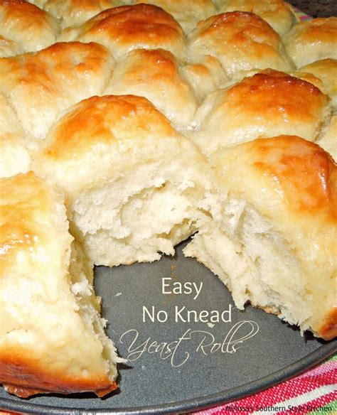 Easy No Knead Yeast Rolls - melissassouthernstylekitchen.com