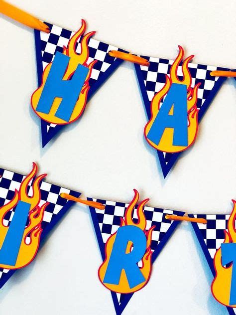 hot wheels birthday banner, Race car birthday banner, racing theme ...