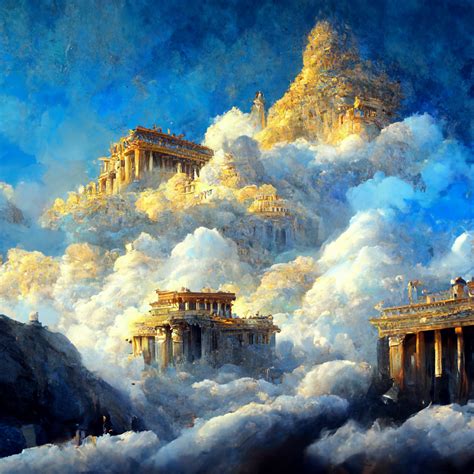 Midjourney mount Olympus in 2022 | Mount olympus, Ancient greek city ...