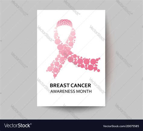 Awareness pink ribbon Royalty Free Vector Image