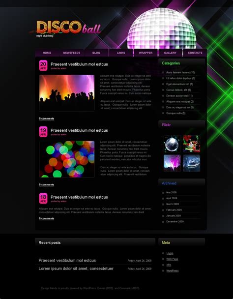 Night Club WordPress Theme #25211