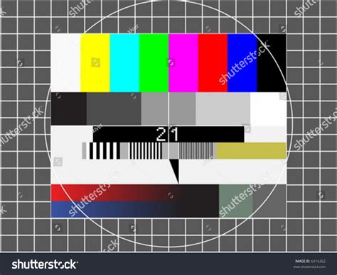 Television Test Screen Pixelated Sample Numbers Stock Vector (Royalty ...