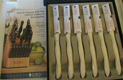 Cutco 1759 Pearl White Handle Steak Knives Set Of 6 New In Box #Cutco ...