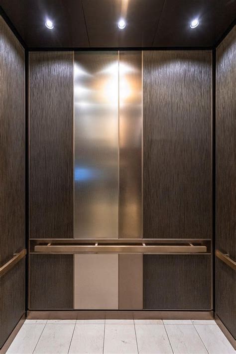 LEVELe-101 Elevator Interior; Capture panels in Bonded Bronze with Dark ...