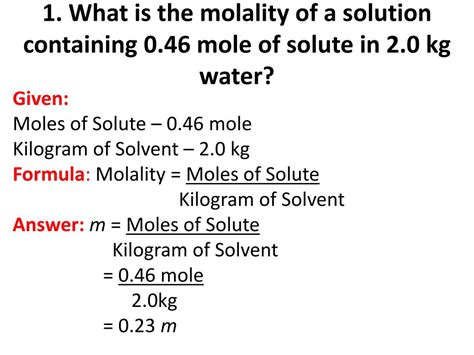 PPT - Molarity and Molality PowerPoint Presentation, free download - ID ...