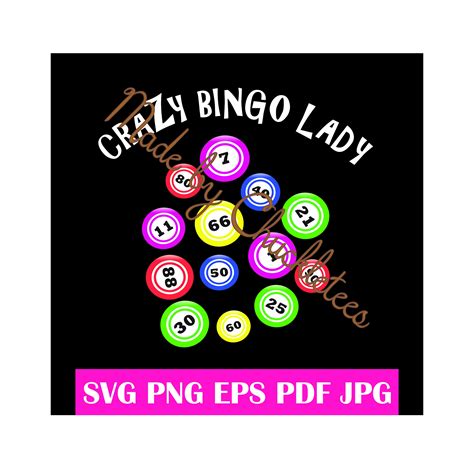 Crazy Bingo Lady SVG for Cutting and Printing Personal Use - Etsy