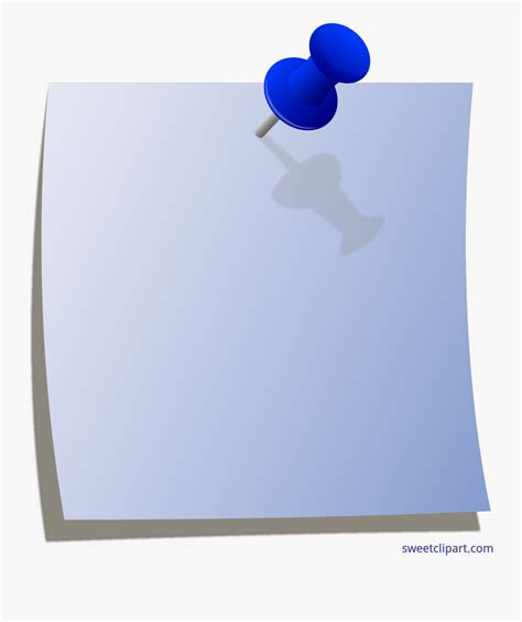 Note Clipart Paper Note - Blue Post It Note Png , Free Transparent ...