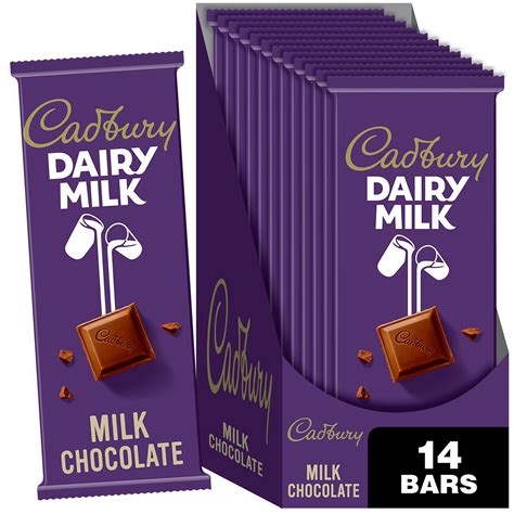 CADBURY DAIRY MILK Milk Chocolate Candy Bars, 3.5 oz (14 Count ...