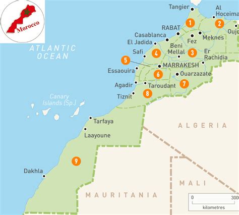 Map Of Morocco With Cities - Morocco Overview | Tangier Excursions