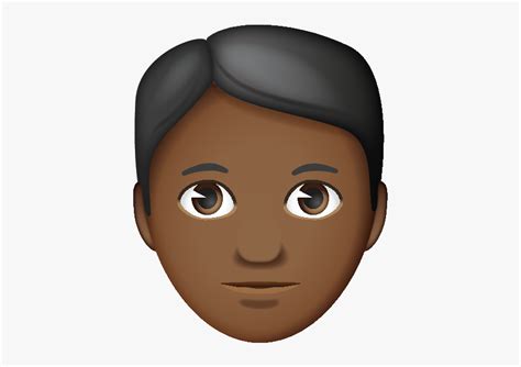 Black Man Emoji Png, Transparent Png - kindpng