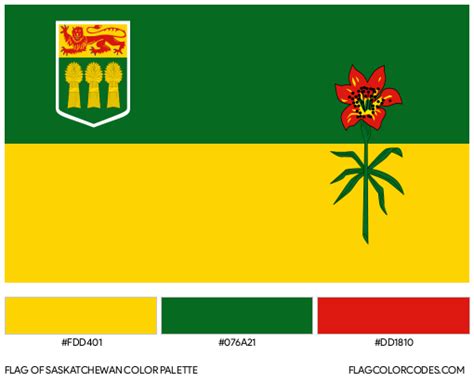 Saskatchewan flag color codes