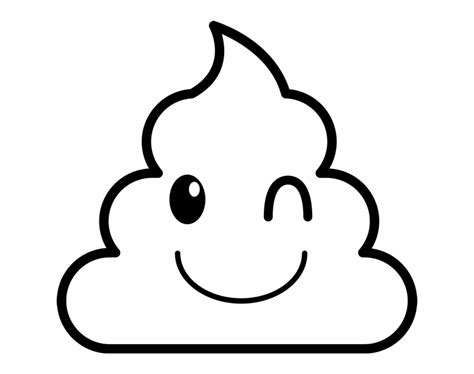 Poop Emoji Clip Art Black And White