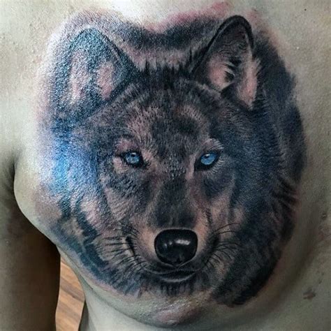 60 Wolf Chest Tattoo Designs For Men - Manly Ink Ideas