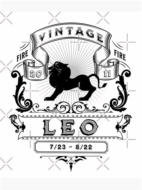 "The Zodiac Sign of Leo Black and White 2011" Poster for Sale by ...