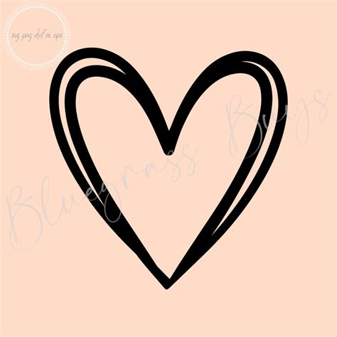 Double Heart SVG Heart Outline Cut File Heart Clipart Heart Shape SVG ...