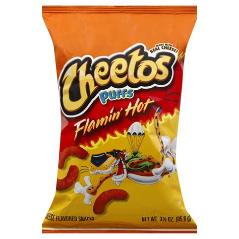 Cheetos Puffs Flamin' Hot Cheese Snacks - Shop Chips at H-E-B