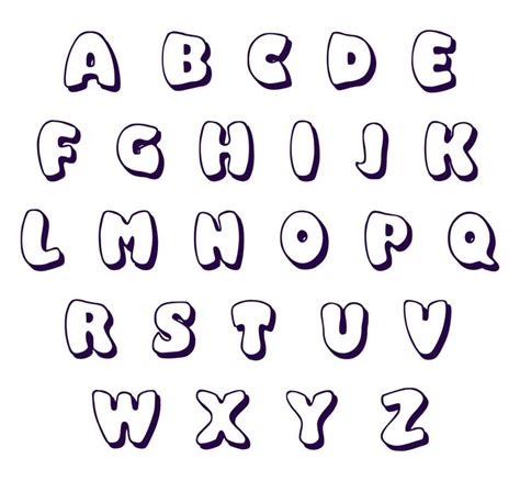 Bubble Letter Fonts - Graffiti Alphabet