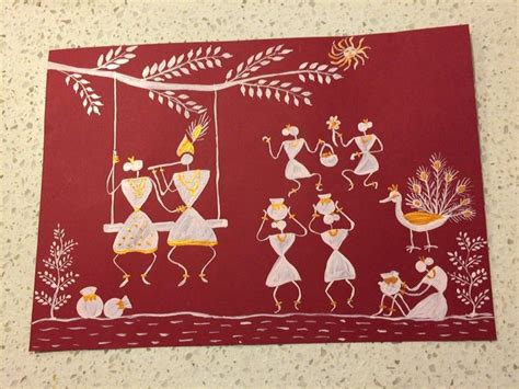 Easy Warli Painting On Canvas Board - Download Free Mock-up