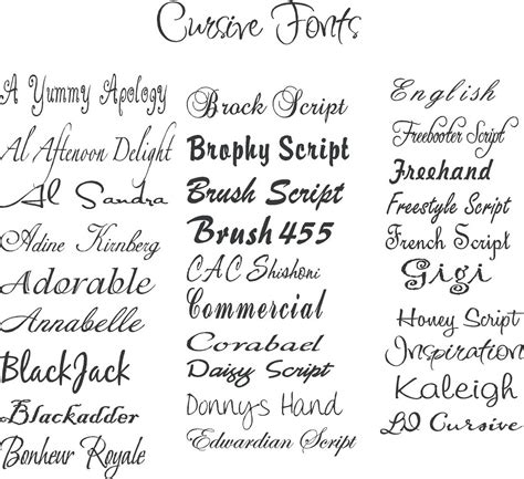 Simply Beautiful: Cursive Fonts