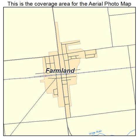 Aerial Photography Map of Farmland, IN Indiana