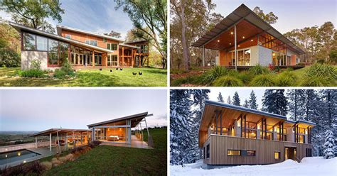 16 Examples Of Modern Houses With A Sloped Roof – Architecture