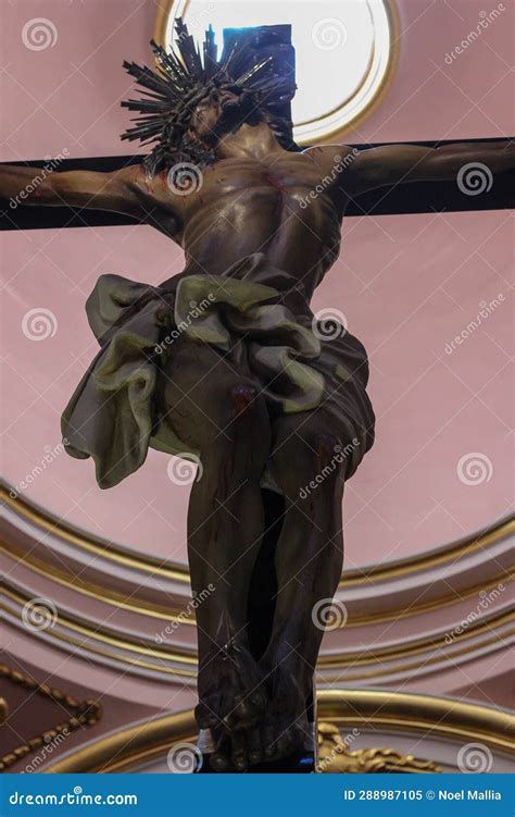 Statue of the holy cross stock image. Image of symbol - 288987105