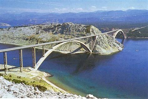 Bridge To The Island Of Krk, Croatia. | Arch bridge, Bridge, Bridge ...