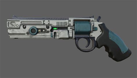 3D model Futuristic sci-fi revolver VR / AR / low-poly | CGTrader